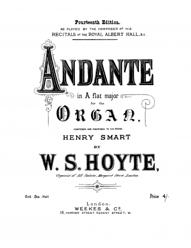 Hoyte - Andante - Score