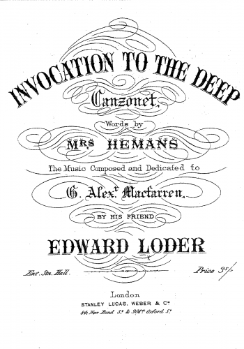 Loder - Invocation to the Deep - Score