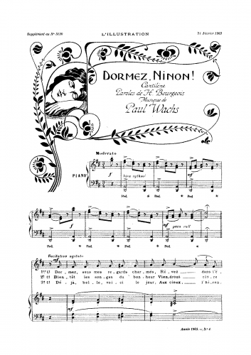 Wachs - Dormez, Ninon ! - Score