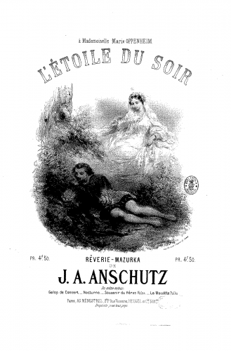 Anschütz - L'étoile du soir - Piano Score - Score