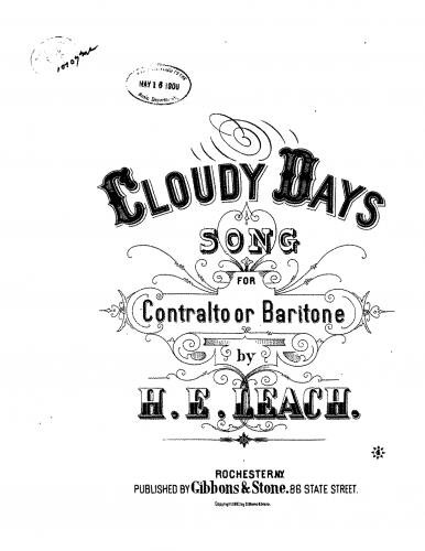 Leach - Cloudy Days - Score