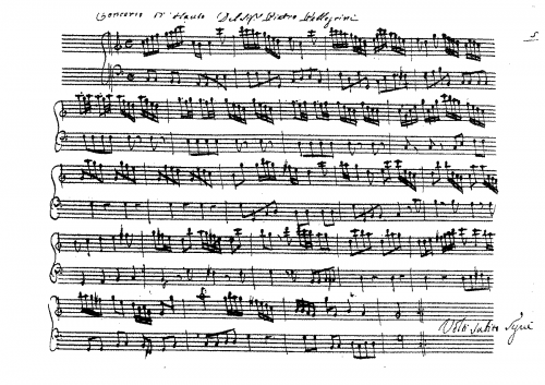 Pellegrini - Recorder Sonata in C major - Score