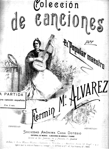 Alvarez - La Partida. Canción Española. - Score