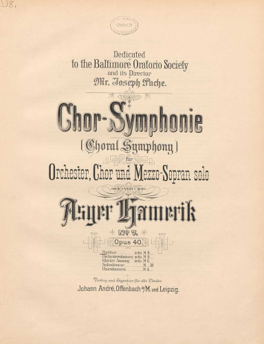 Hamerik - Symphony No. 7 - Score