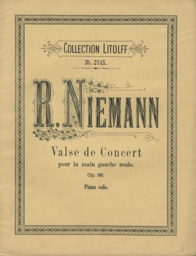 Niemann - Valse de Concert, Op. 36 - Score