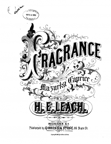 Leach - Fragrance - Piano Score - Score