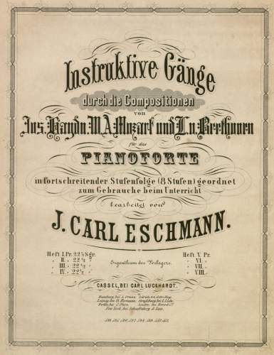 Eschmann - :für das Pianoforte in fortschreitender Stufenfolge (8 Stufen) geordnet zum Gebrauche beim Unterricht - Volume 4 (Nos.45-54)
