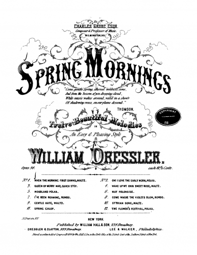Dressler - Spring Mornings - No. 1. When the Morning First Dawns, Waltz (in G major)