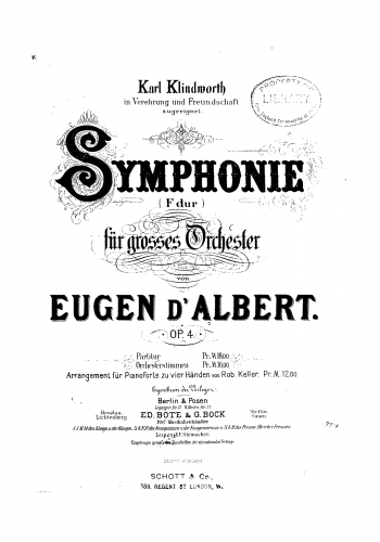Albert - Symphony - Score