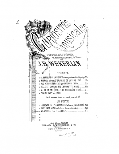 Auber - Vilanelle - Score