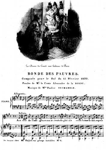 Duchambge - Ronde des pauvres - Vocal Score - Score