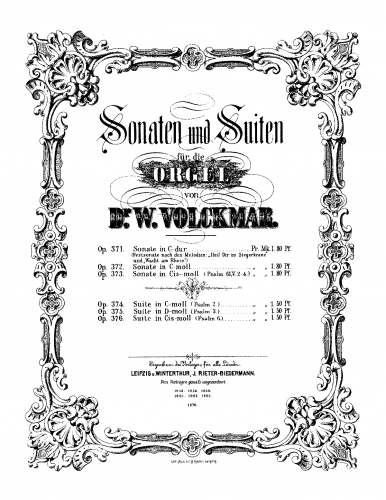 Volckmar - Organ Sonata - Score