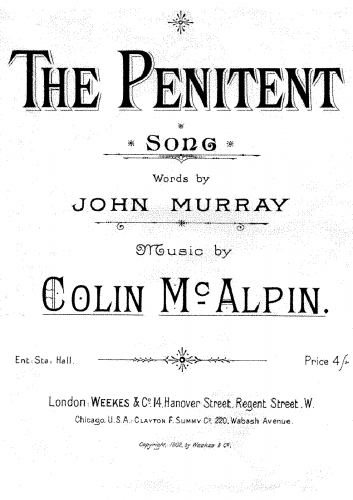 McAlpin - The Penitent - Score