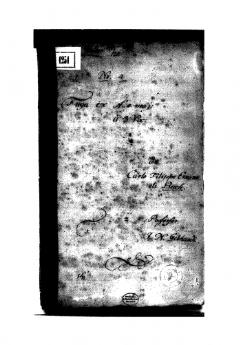 Bach - Fugue in A major - Score