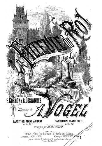 Vogel - La filleule du roi - Vocal Score - Score