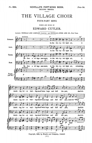 Cutler - The Village Choir - Score