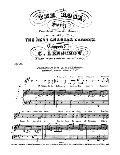 Lenschow - The Rose - Score
