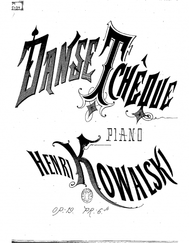Kowalski - Danse tchèque - Piano Score - Score