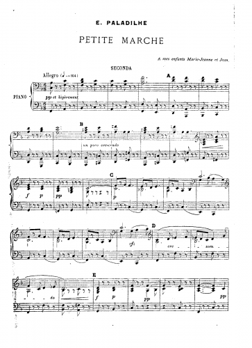 Paladilhe - Petite marche - Score