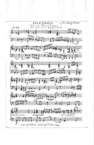 St. George Tucker - Dance for Miriam Cooper for microtonal Harpsichord - Score