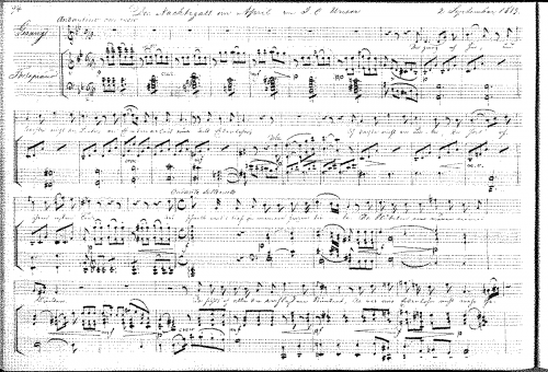 Gerson - Die Nachtigall im April, G.161 von J. C. Unzer - Score