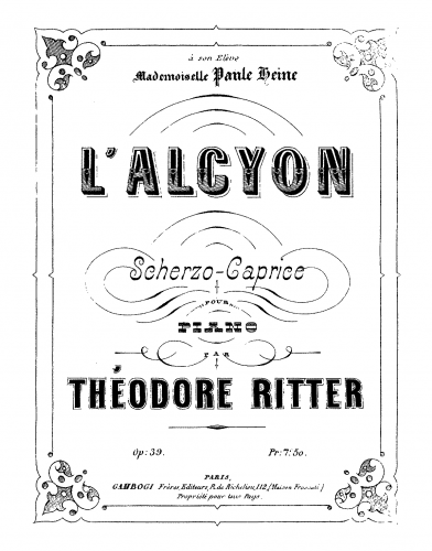 Ritter - L'Alcyon - Score