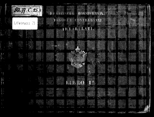 Petrucci - Tenori e contrabassi intabulati col sopran in canto figurato - Score