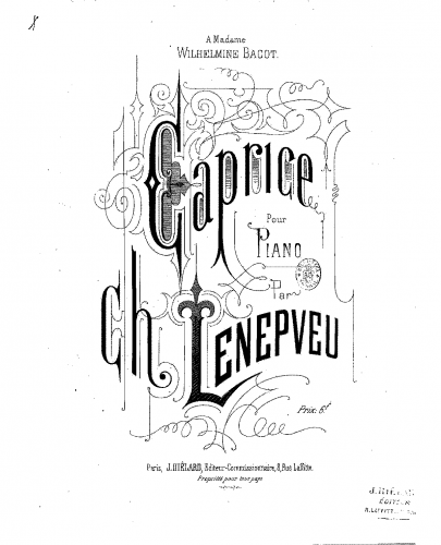 Lenepveu - Caprice - Score
