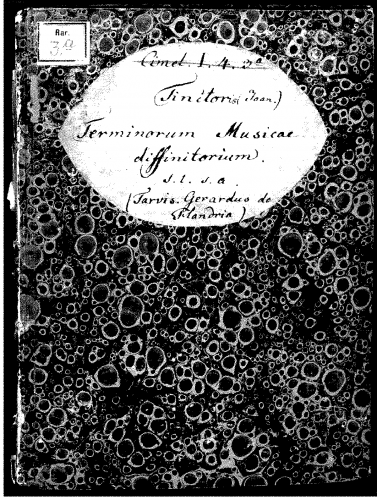 Tinctoris - Terminorum musicae diffinitorium - Complete Book