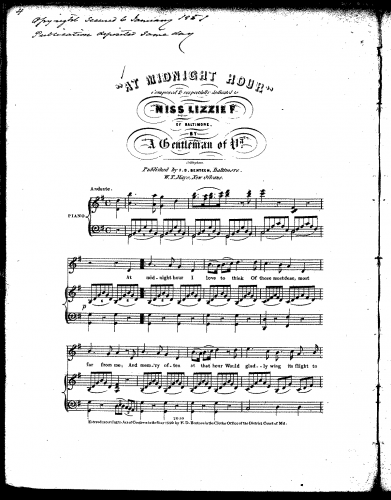 Anonymous - At Midnight Hour - Score