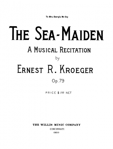 Kroeger - The Sea-Maiden - Score