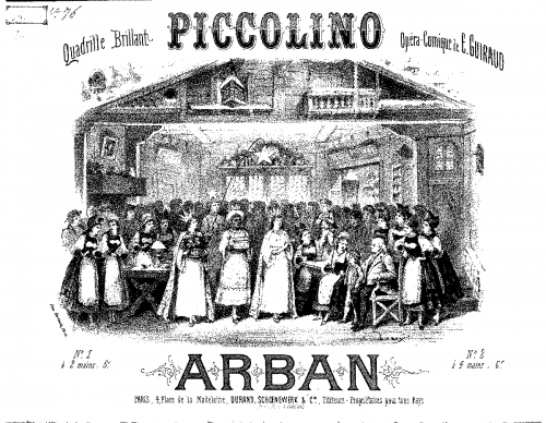 Arban - Quadrille brillant sur 'Piccolino' - Score