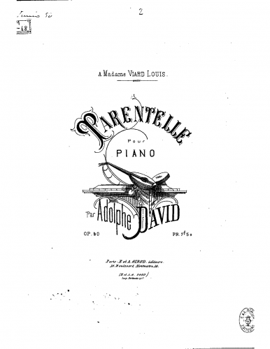 David - Tarentelle - Score