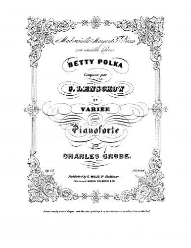 Grobe - Betty Polka, with variations - Score