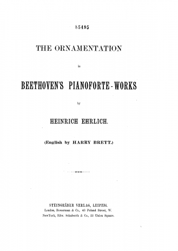 Ehrlich - Ornamentik in Beethovens Klavierwerken - Complete Book