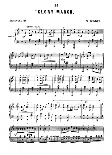 Bennet - Glory March - For Piano - Score