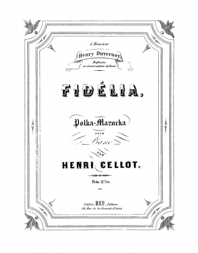 Cellot - Fidélia - Score