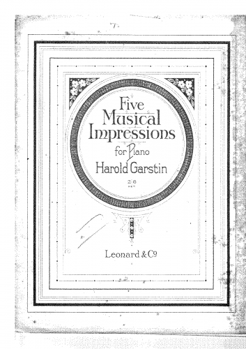 Garstin - 5 Musical Impressions - Score