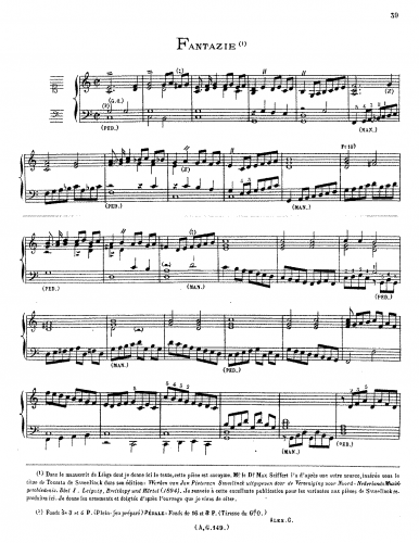 Sweelinck - Fantazie in C major - Score