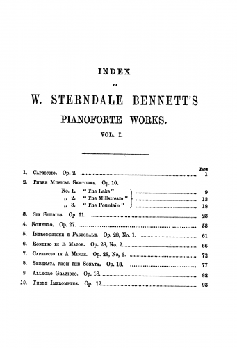 Bennett - Capriccio - Score