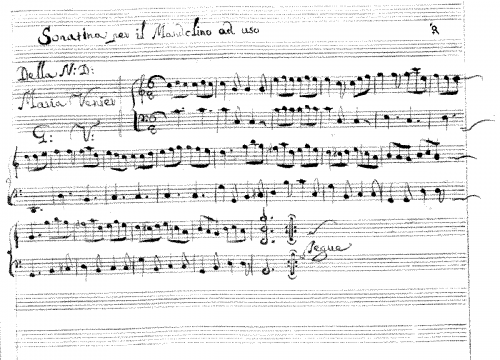 Venier - Mandolin Sonata in C major - (Allegro)