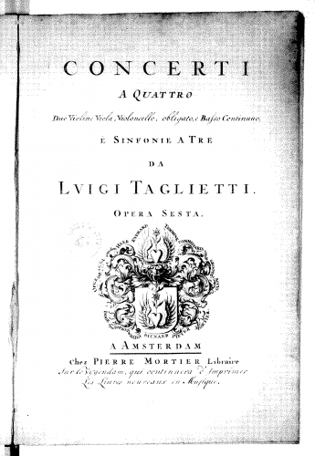 Taglietti - 5 Concertos and 5 Sinfonias, Op. 6