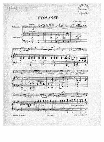 Dorn - Romanze, Op. 126 - Piano score