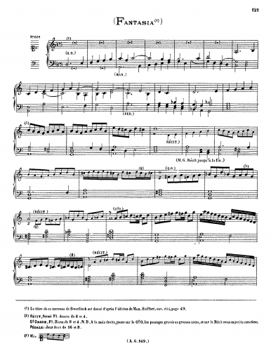 Sweelinck - Fantasia in Echo style in D dorian - Score