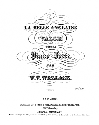 Wallace - La belle anglaise - Piano Score - Score