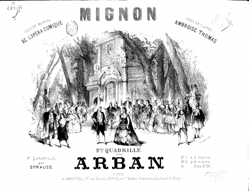 Arban - Quadrille sur 'Mignon' - Score