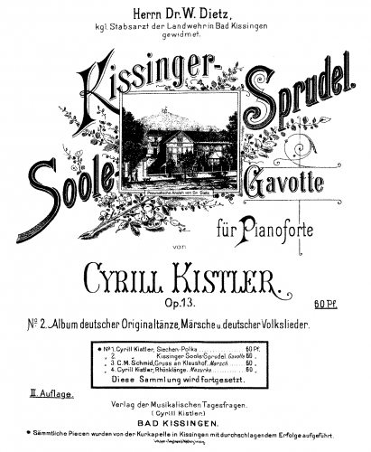 Kistler - Kissinger-Soole-Sprudel - Score