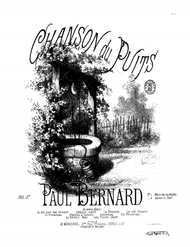 Bernard - La chanson du puits - Score
