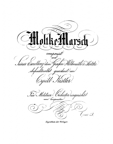 Kistler - Moltke-Marsch - For Military Band - Score