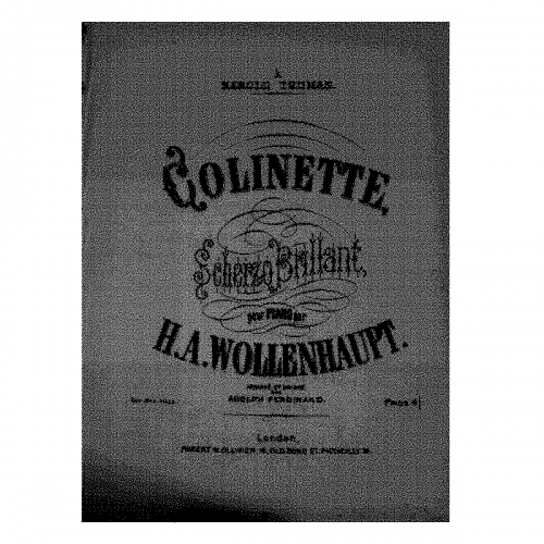 Wollenhaupt - Colinette - For Piano solo (Ferdinand) - Title Page